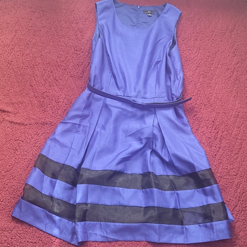 R&K Royal Blue Colorblock Stripe dress